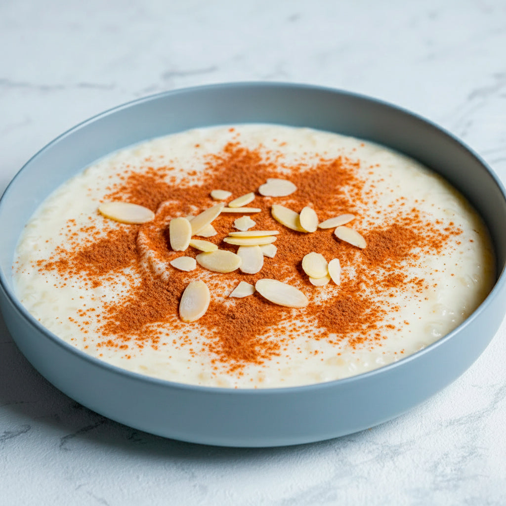 Arroz con leche y almendras