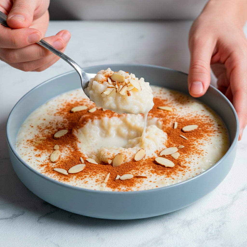 Arroz con leche y almendras