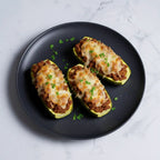 Calabacitas rellenas de carne