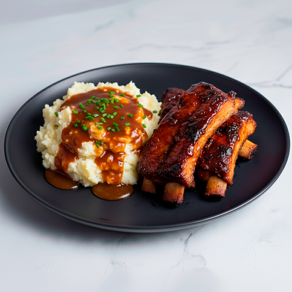 Costillas en salsa BBQ