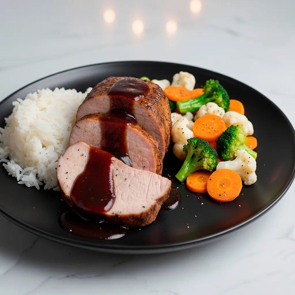 Lomo de cerdo en salsa de ciruela