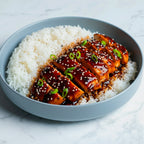 Pollo teriyaki con arroz blanco