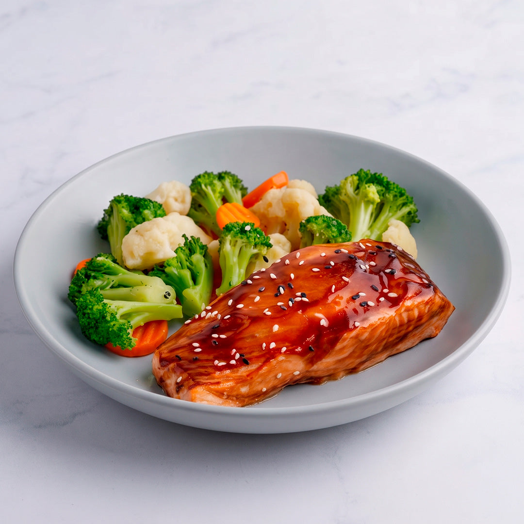 Salmon glaseado al teriyaki