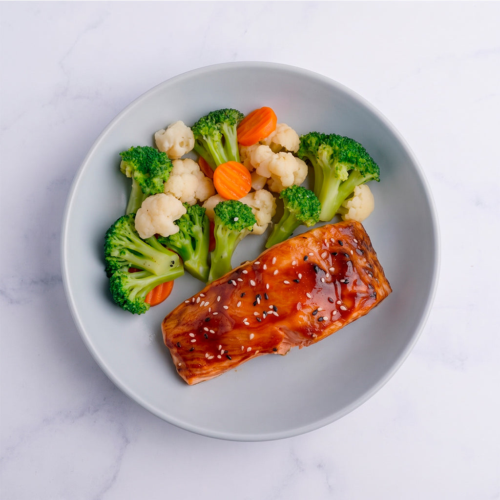 Salmon glaseado al teriyaki